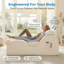 Chaise longue en velours S-Curve, beige-918982953