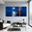 Nautique au clair de lune, ensemble de 3 impressions sur toile-1654446012