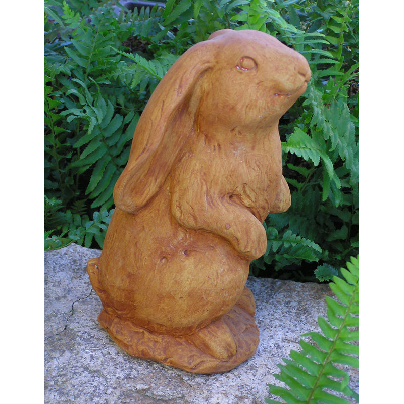 Statue de lapin debout, Noyer foncé