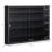 Multi-Tier Home Shelf Hanging Storage w/Clear Doors and Adjusted Shelves, Black
