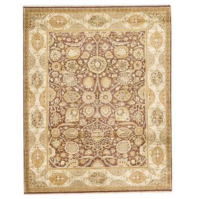 Tapis noir et doré de haute qualité noué à la main