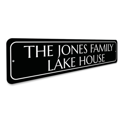 Family Name Lake House Aluminum Sign