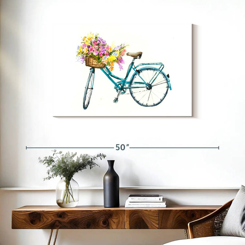 Vélo Mehar avec panier de fleurs, H 24 po x l 36 po