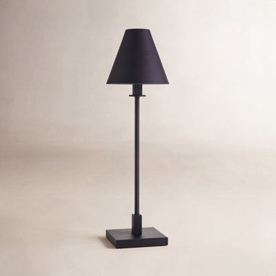 Clement 28" Tall Table Lamp with Metal Shade in Blackened Bronze/Blackened Bronze