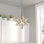 Luminaire suspendu moderne en forme d'étoile bronze antique géométrique de luxe | Plafonnier semi-encastré, câblé, culot d'ampoule E26, abat-jour, 110 V