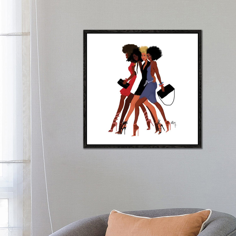 4 Us by Nicholle Kobi - Print on Canvas, Black Framed, 66.04 cm H x 66.04 cm W