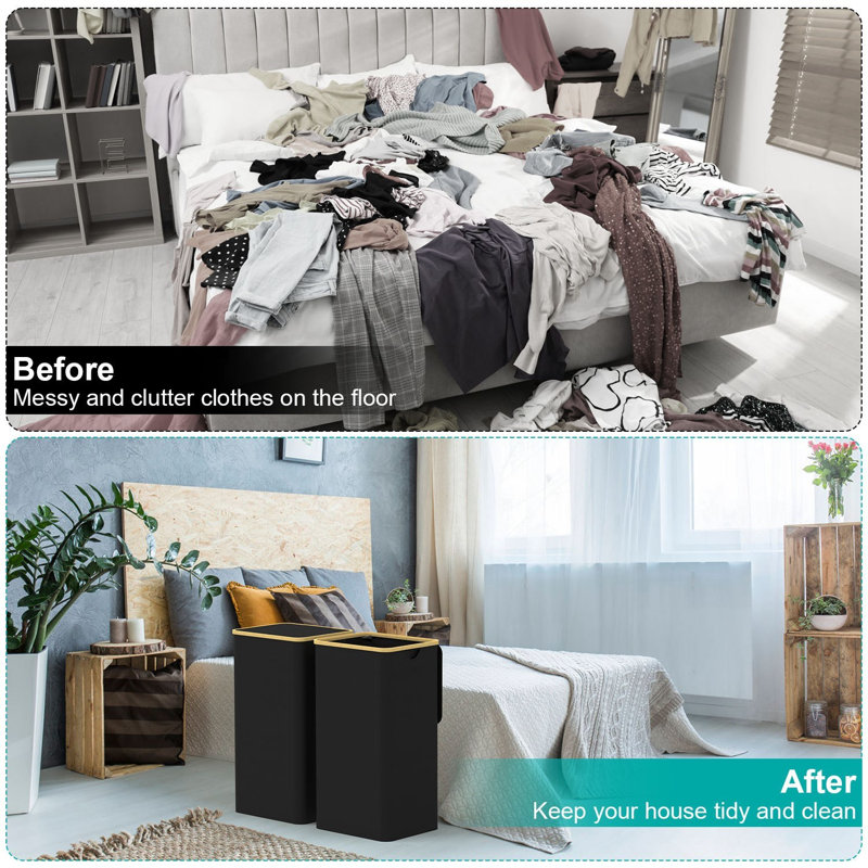 Laundry Cart, Matte Black