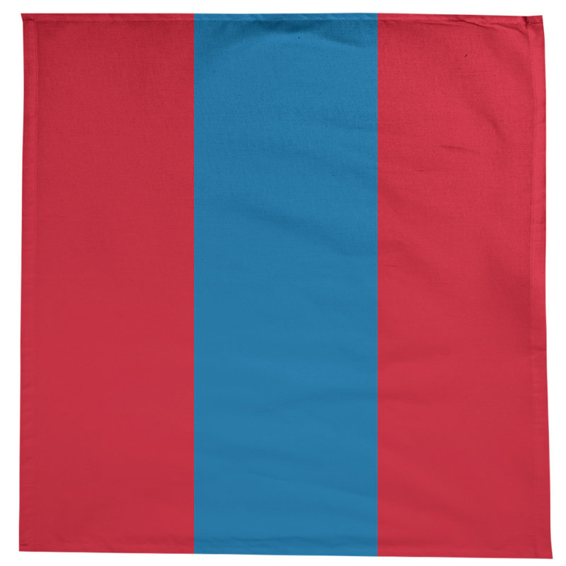 Nappe mélange de coton à rayures Mississippi Rebellion, Rouge / bleu poudre / rouge