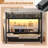 Twin XL over Twin XL Bunk Bed with Storage Shelves and Drawers,Multifunctional Metal Bunk Beds with USB Ports and LED Lights, Lower Bed that can be converted into a sofa, Black-1592279229-1592279227