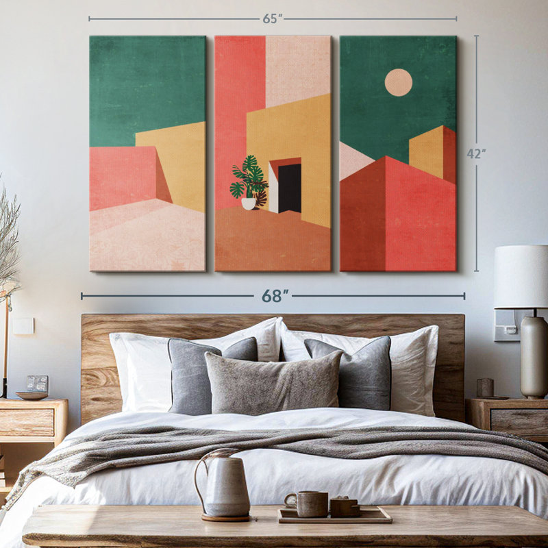 Architecture «Abstract Summer Home Canvas Print» sur, H 65 po x l 42 po