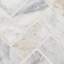 Carreau de mosaïque de plancher et de mur en marbre aiguisé à motif de chevrons 12 po x 12 po Terra Bella