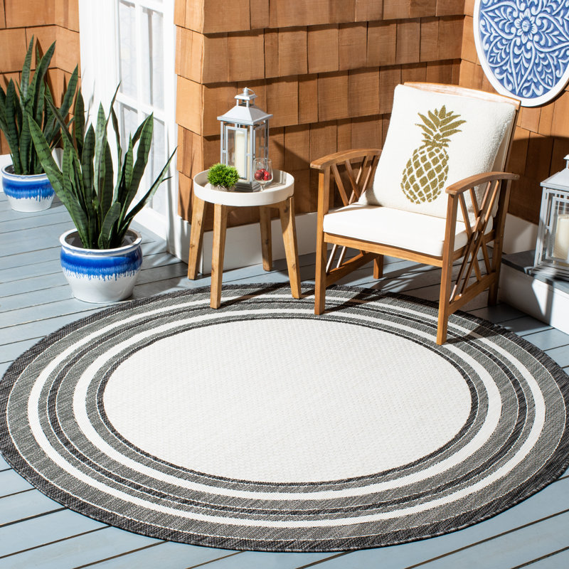 Tapis d'intérieur tissé à la machine Chancy, Rond 4 pi