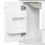 Meuble-lavabo 24 po avec lavabo et tiroirs, meuble-lavabo autoportant blanc avec plateau en céramique et tablettes de rangement, panneau de fibres à densité moyenne et base en bois massif, meuble-lavabo moderne pour petites salles de bain-116234261-116234260