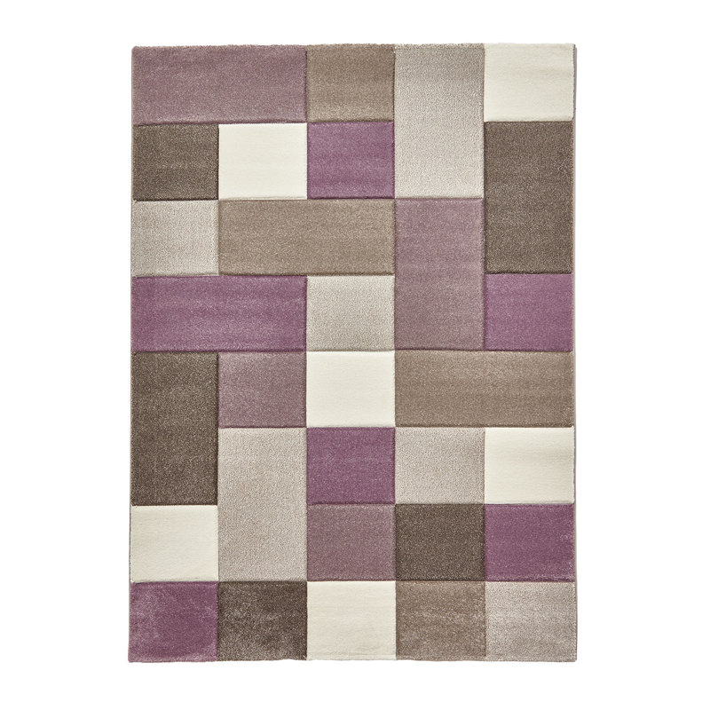 Brooklyn area rug Machine Woven Rectangle Beige/Purple, Rectangle 160 x 220cm