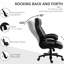 Chaise pour grands et grands bureaux, cuir PU recouvrant les grands utilisateurs, capacité de 400 lb, hauteur réglable