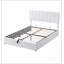 Grand lit plateforme tapissier avec rangement hydraulique, alliant confort et élégance moderne pour une chambre sans encombrement.-269944769-269944768