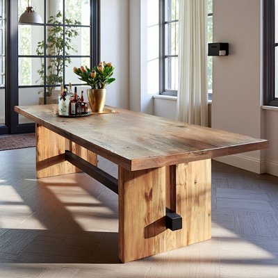 Modern Style Solid Wood Rectangular Dining Table