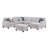 Bitter 124" Wide Left Hand Facing Modular Large Sectional with Ottoman-2052067471
