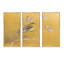 «Gold Bird On Blossoms III - Farmhouse», ensemble d'art mural sur toile encadrée-72043426-72043859
