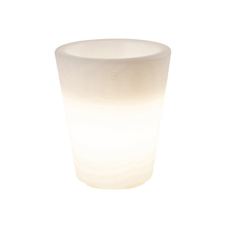 Vita Pot Planter, White, 39cm H x 34cm W x 34cm D