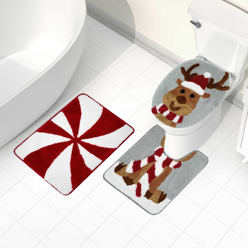  Ensemble de 3 tapis Reindeer