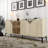 Paucker Modern Console Table, Walnut & Travertine Color, 70.9 x 30.7 x 13.8 inches | 100% Melamine Coated Particle Board, Thickness: 0.7 inches | Wall-Mountable Design with Numerous Shelves, Stylish & Functional for Any Space