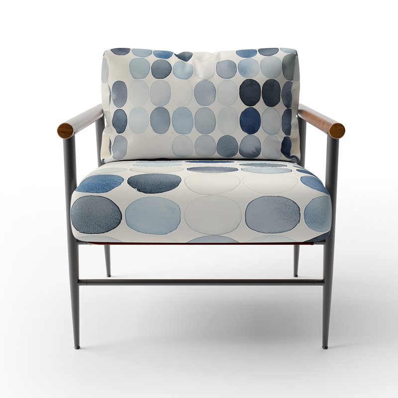 Crissom - Fauteuil rembourré d'appoint abstrait, Noir, noir, noir, noir