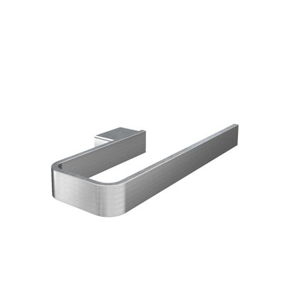 Cinder Wall-Mounted 8" Towel Bar - Brushed Nickel, Premium Brass Construction, Installation Hardware Included
