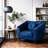 Jeliana 31 Wide Lint Sofa Chair Upholstered Single Sofa Chair with Rivet Decor Rolling Armrests-274424122