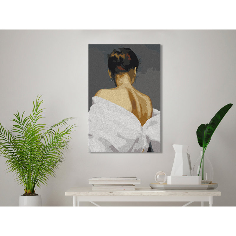Ensemble de peinture par numéros de peinture - dos de femme