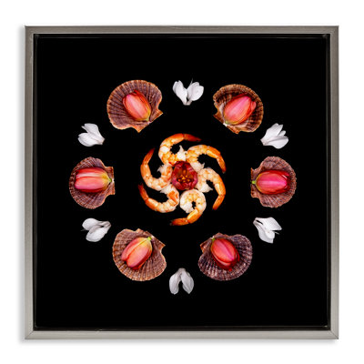 Cadre flottant Seashells & Tulips Symmetry, design par Beth Adoette