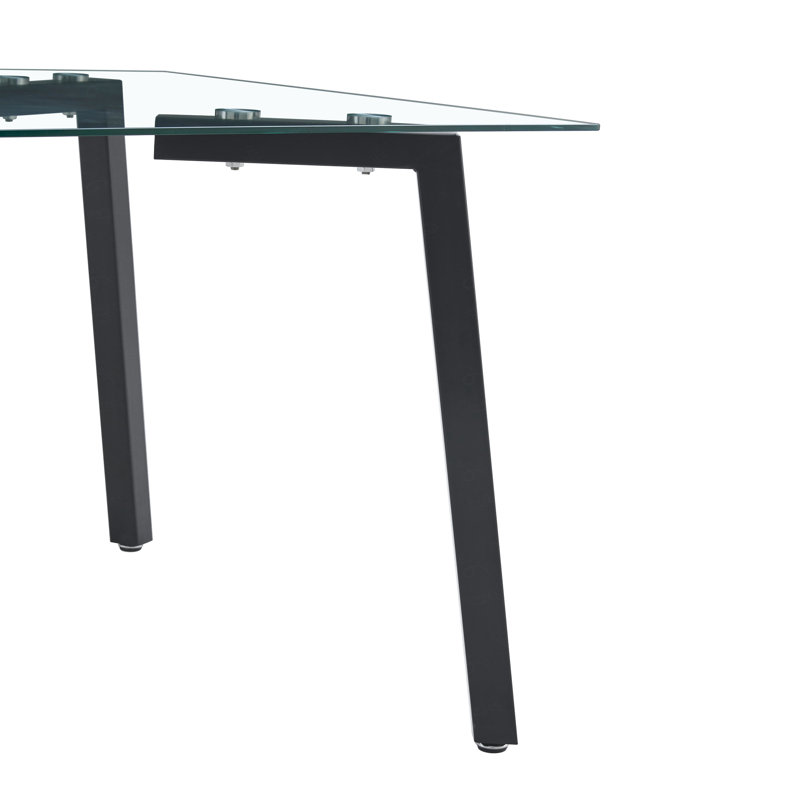Orren Ellis Glass Dining Table Transparent - Wayfair Canada