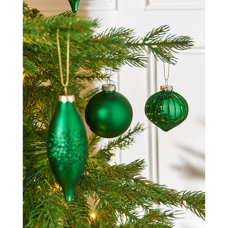 11.61cm Solid Colour Plastic / Acrylic Bauble, Christmas Green