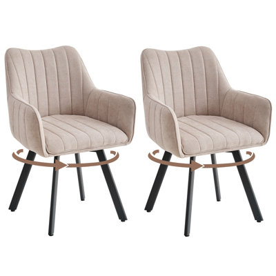 Linen Blend Upholstered Armchair