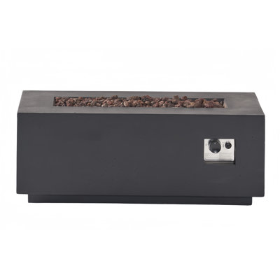 40,000 Btu Rectangular Mgo Concrete Propane Fire Pit,Tank Holder Not Included