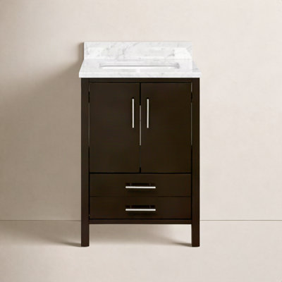 Kiara 24" Carrara Marble Single Bathroom Vanity