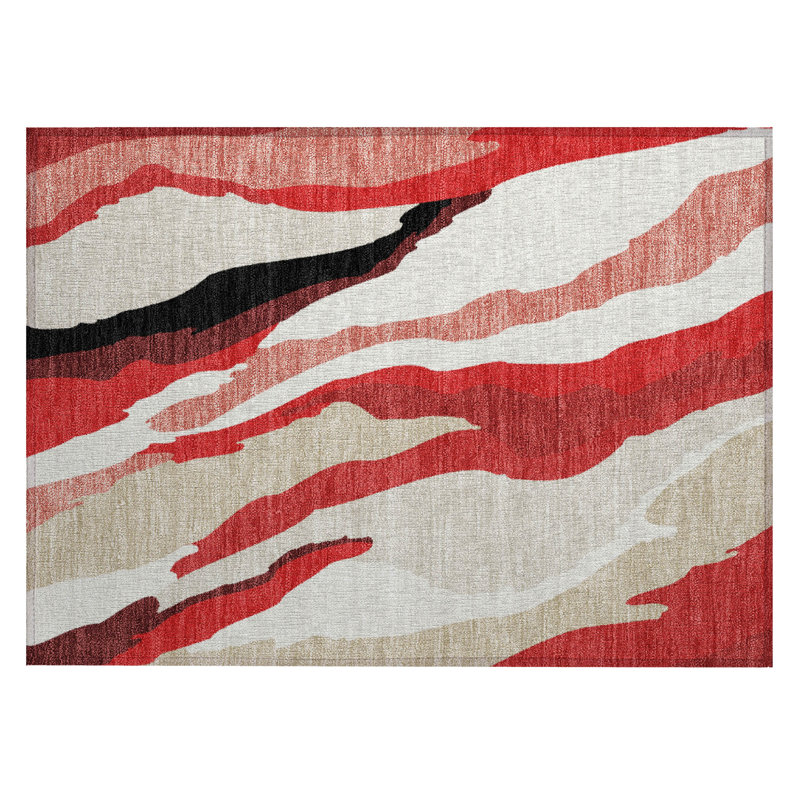 Machine Washable Indoor/Outdoor Chayden ACN1047 Rug, Rectangle 1'8" x 2'6"