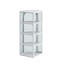 Armoire de coin murale à porte en verre avec rangement à quatre niveaux pour une utilisation polyvalente dans la maison et une utilisation efficace de l'espace