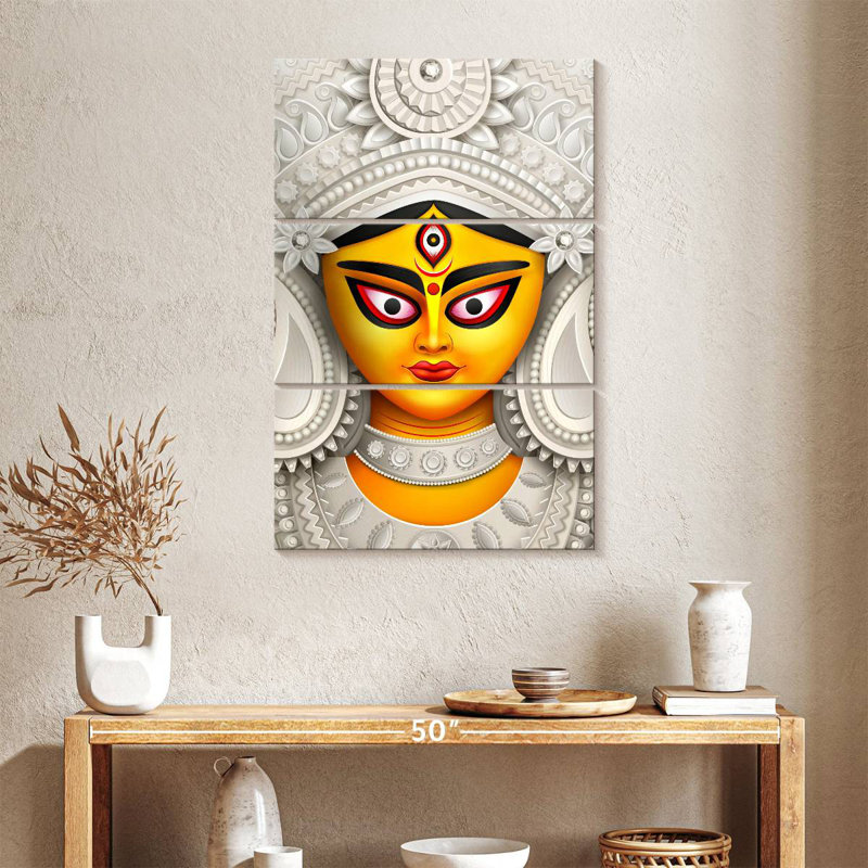 Adella, déesse indoue Durga, H 38 po x l 24 po