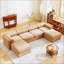 Élégant canapé 2 places en chenille avec rangement pour repose-pieds, dossier cylindrique et accoudoirs, causeuse moderne en tissu avec espace de rangement caché