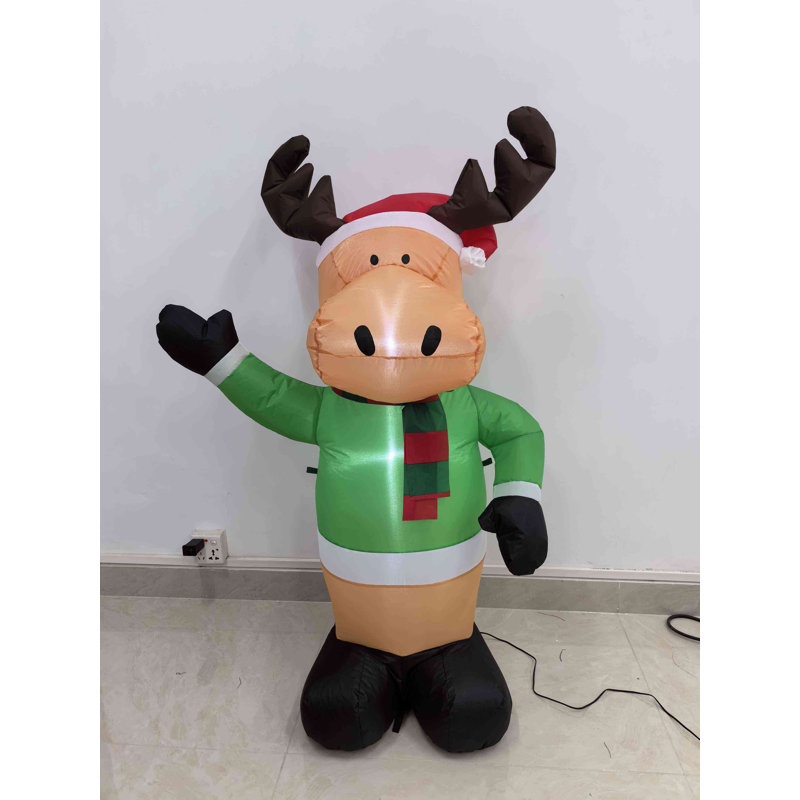 Lighted Inflatable Reindeer Outdoor Christmas Decoration - 4.25'