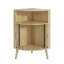 Armoire de coin avec 2 portes cannelées, étagère de coin autoportante pour le salon, la cuisine, la salle de bain-852149688