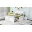 Lit plateforme simple avec tiroir et deux tablettes, blanc-1655854304-1655854311