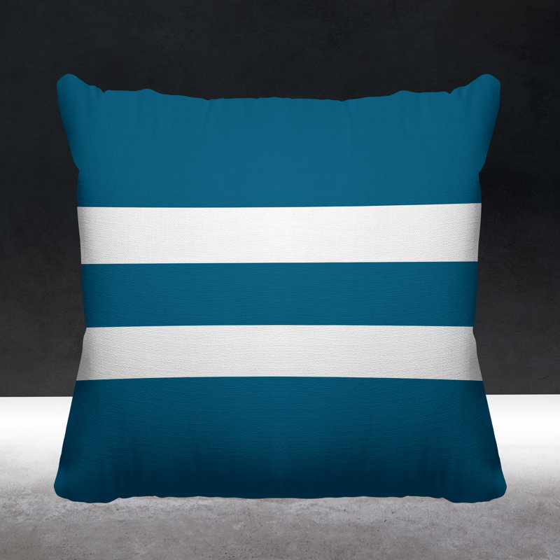 Coussin décoratif intérieur / extérieur Kyson, L 15 po x H 15 po, Turquoise