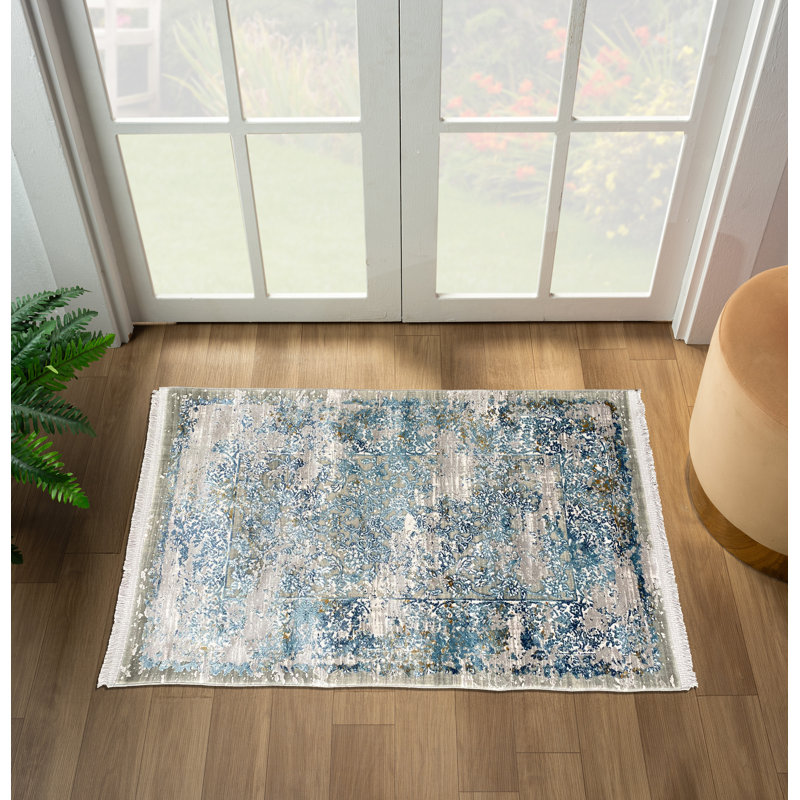 Tapis oriental bleu, Rectangle 2 pi x 3 pi