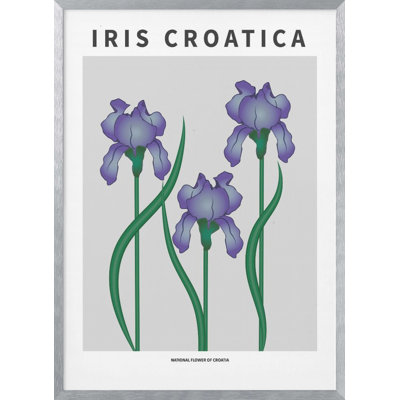 "Iris croate", art mural texturé encadré