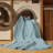 Machine Washable Solid Blue Area Rug-1865412074