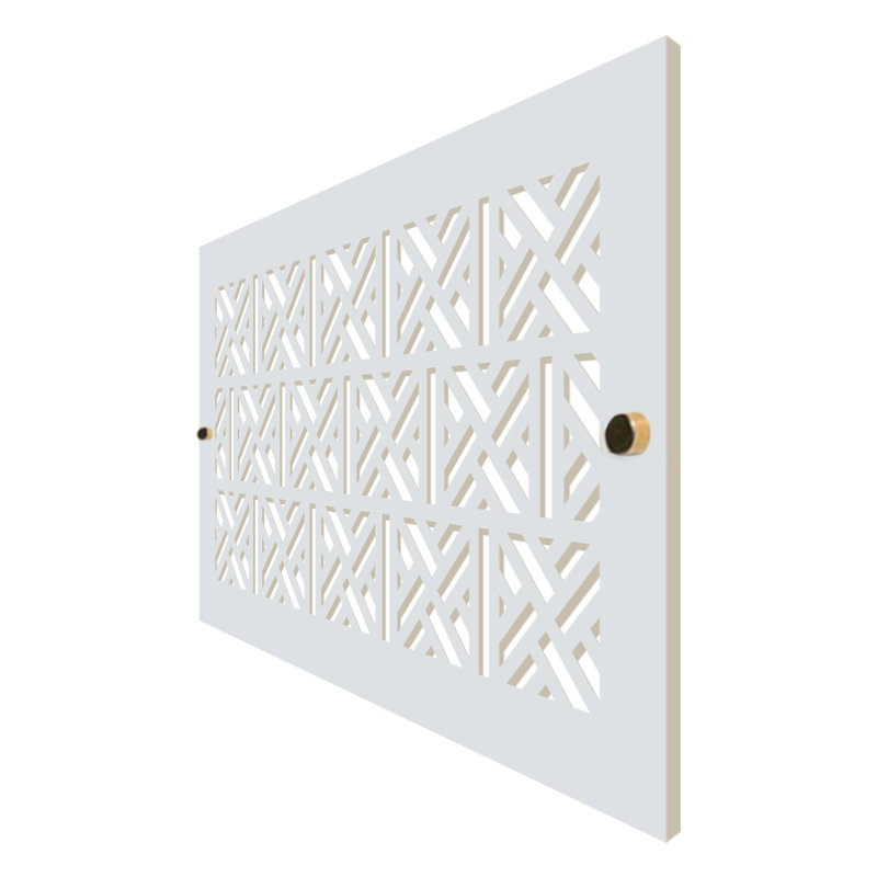Registres muraux et de plafond Stellar Air White avec vis en laiton - 8 x 8 (ouverture de conduit) 10 x 10 au total - Cherokee