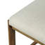Ensemble de 2 tabourets de bar modernes en bois massif à hauteur de comptoir de 24 po avec îlot de cuisine revêtu de lin et pieds en bois au fini noyer pour café-bar Home, beige-130095671