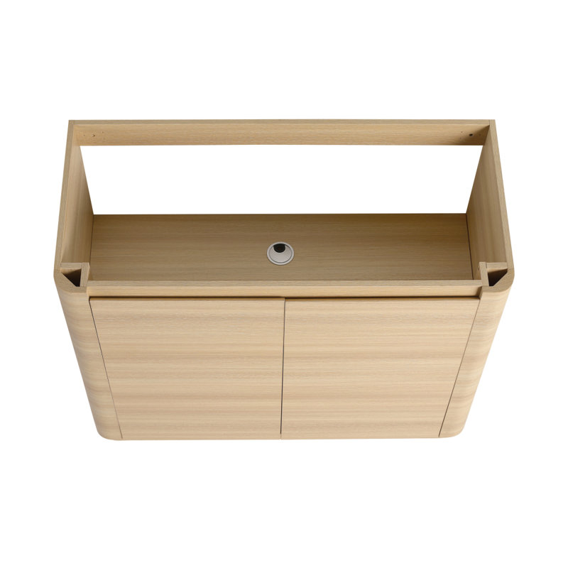 Meuble-lavabo sur pied 40 po et 2 portes à fermeture en douceur, emballage KD, contreplaqué (sans le lavabo)
